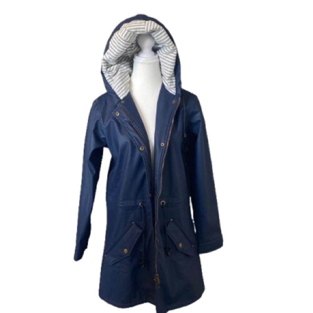 SWAMP LAND Navy Blue Hooded Utility Jacket | NWT | Size S